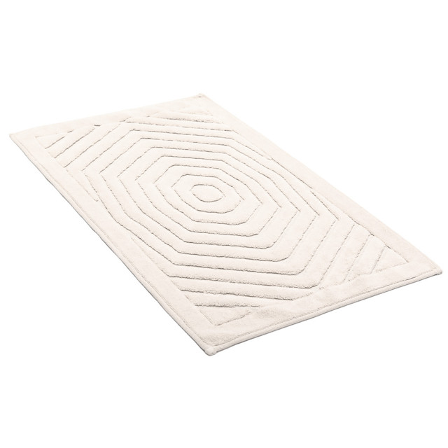 коврик для ванной PRIMA NOVA Круги 80х50см хлопок белый