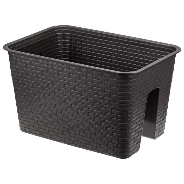 кашпо балконное Ротанг на перила 39,5см пластик коричневое