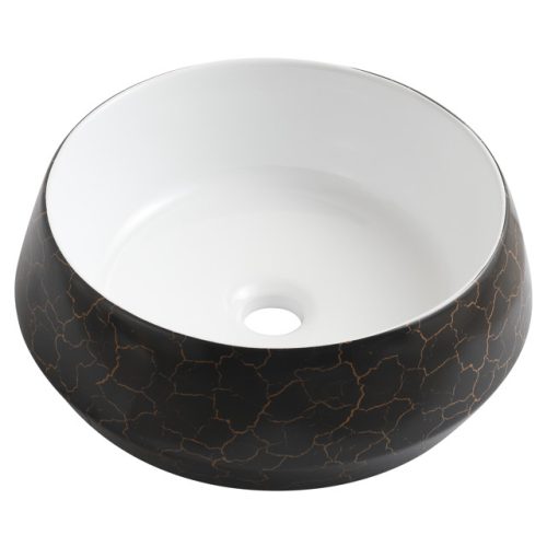 раковина накладная VITARTA Bern 40х40х14см круглая черная