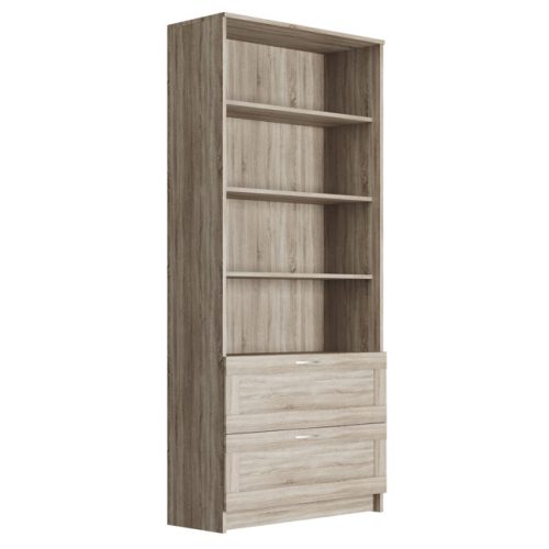 стеллаж СИРИУС 2 ящика 782x1900x348мм сонома ЛДСП