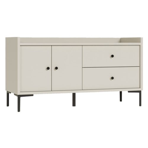 тумба ТВ Teravvio с закрытыми полками 1216х450х650мм серый шелк ЛДСП