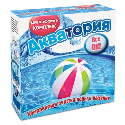 средство для бассейна Акватория Дуал- эффект-КОМПЛЕКС 500 мл + 1 кг (ВХ)