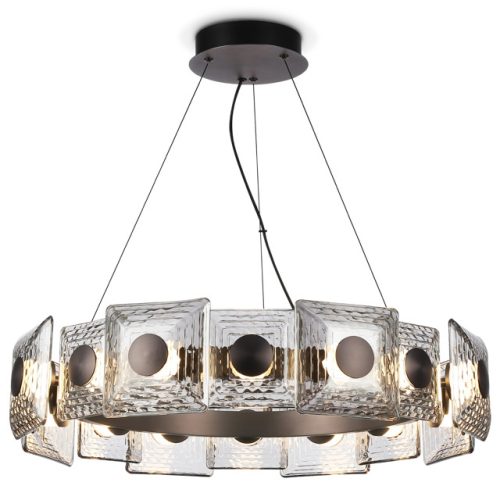 люстра подвесная светодиодная AMBRELLA High Light 72Вт 3000K серый/дымчатый