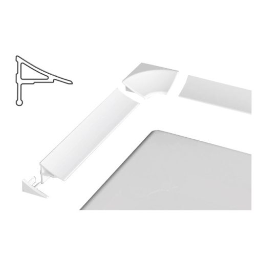 набор для декоративной планки RAVAK 11 2 уголка 2 заглушки белый