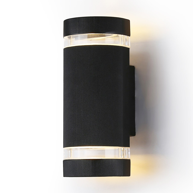 светильник уличный настенный AMBRELLA Garden GU10х2 35Вт черный прозрачный