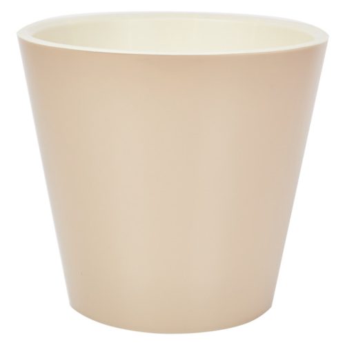 горшок для цветов London 15,7л d32см h30см на колесиках молочный шоколад пластик