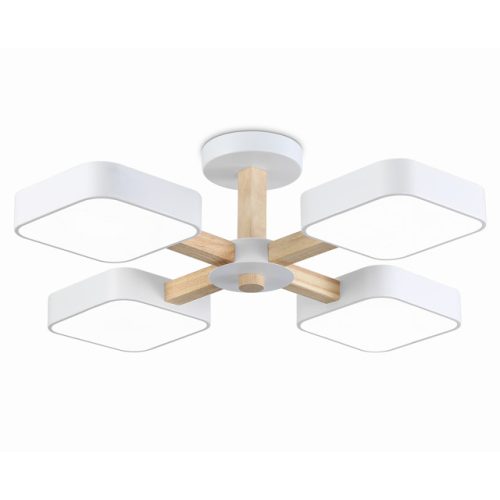 люстра потолочная AMBRELLA Comfort LED 24Вт 6000К 1920Лм белый/дерево