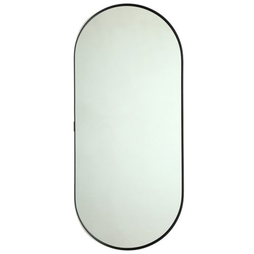 зеркало овальное в металлической раме Callisto 400х900мм черный