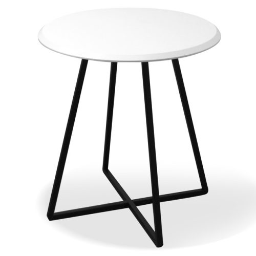 стол журнальный М186 480х480х530мм белый МДФ/металл