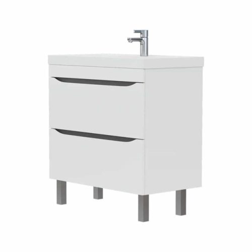 тумба с раковиной напольная ЭКВИЛ Prime 80см белая