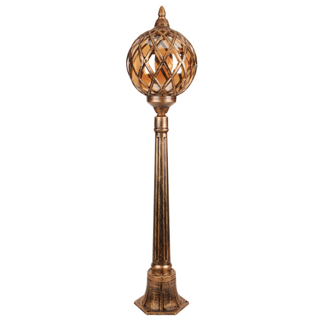 светильник уличный столб DE FRAN Marrakesh 100Вт Е27 IP44 черненное золото