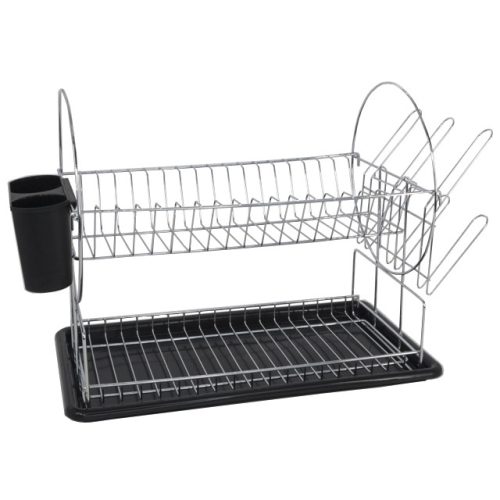 сушилка для посуды TODELIA Compact 2-х ярусная 38,5х23х31см с поддоном нерж.сталь