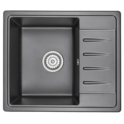 мойка прямоугольная СтандАрт 580х500х190мм черный кварц