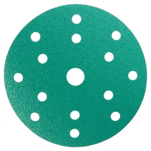 круг шлифовальный ABRAFORCE Green Film на плёночной основе 150мм Р180 15 отв 5 шт