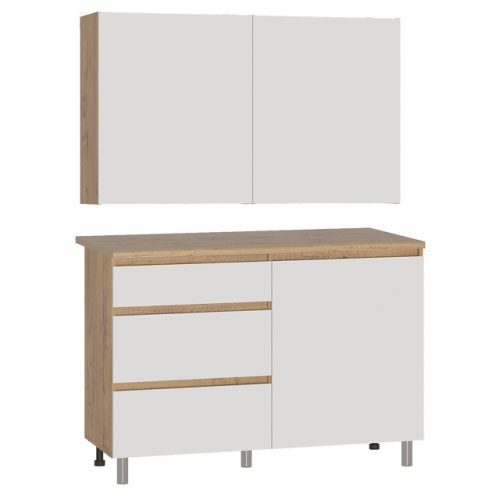 кухонный гарнитур ПРОМО Виво 1200х600мм дуб золотистый/белый ЛДСП