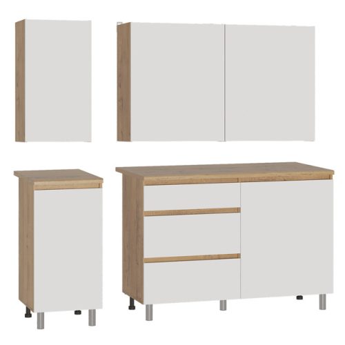 кухонный гарнитур ПРОМО Виво 1600х600мм дуб золотистый/белый ЛДСП