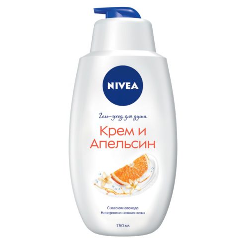 гель для душа NIVEA Крем и Апельсин 750мл