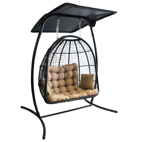 кресло подвесное GREENGARD двойное из искусственного ротанга Остин (до 200кг)