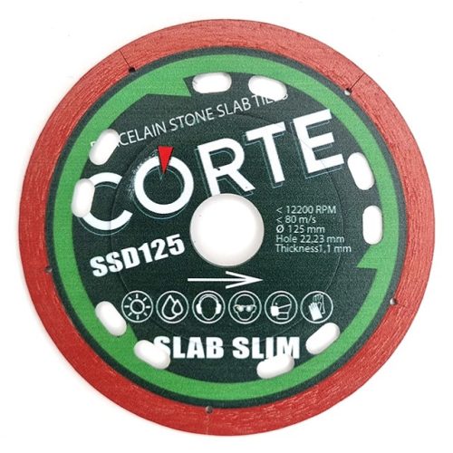 диск алмазный CORTE SSD125 по керамограниту 125х1,1х22,2мм сплошной