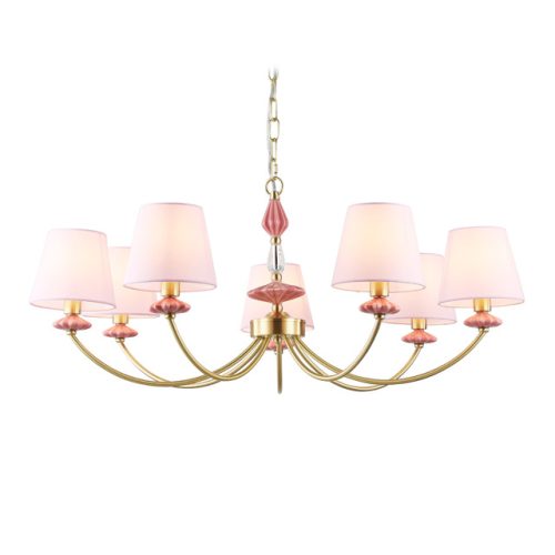 люстра подвесная AMBRELLA High Light E14х7 40Вт золото/розовый