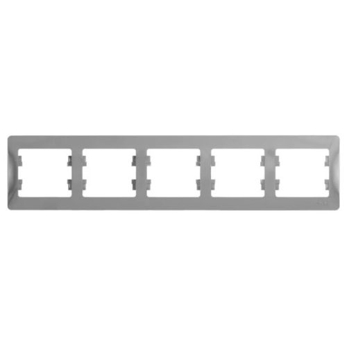 рамка 5 постов SYSTEME ELECTRIC Glossa горизонтальная алюминий
