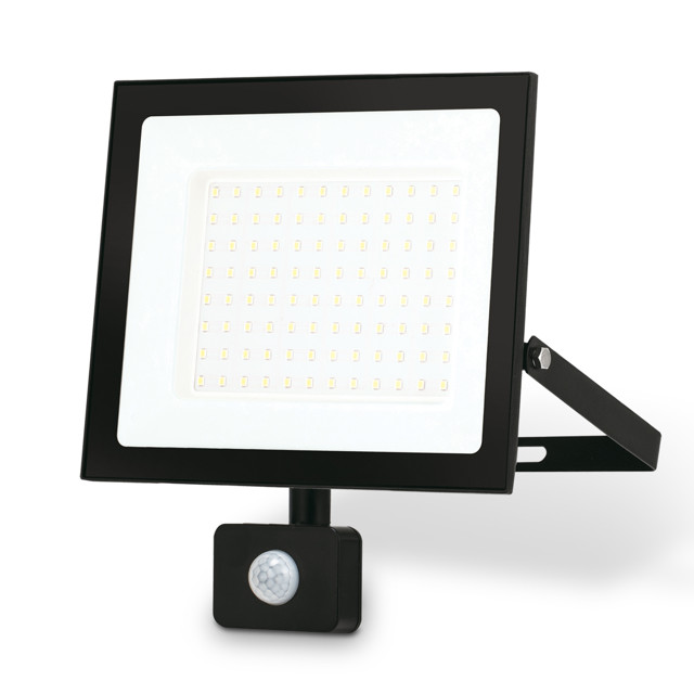 прожектор светодиодный AMBRELLA Street LED 6500K 100В с датчиком движения черный