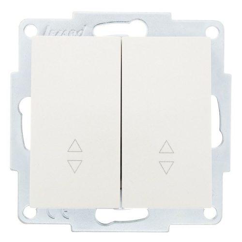 переключатель 2-клавишный LEZARD Vesna проходной жемчужно-белый перламутр