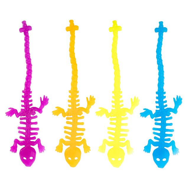 набор игрушек антистресс-тянучка Скелет 8шт термоэластопласт