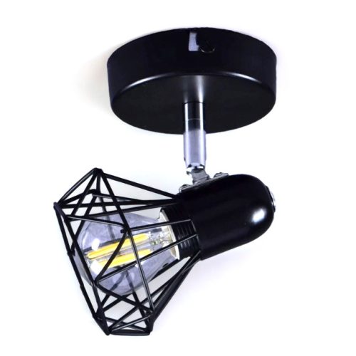 спот РОССВЕТ Энигма 1х60Вт Е14 металл черный