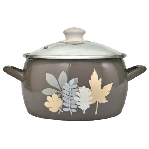 кастрюля METROT Осенняя соната 3,3л 18см эмал.сталь с крышкой