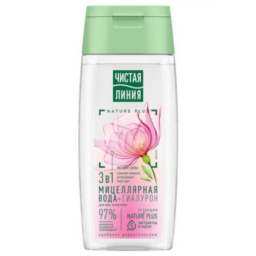 вода мицеллярная ЧИСТАЯ ЛИНИЯ 3в1 Экстракт розы 100мл