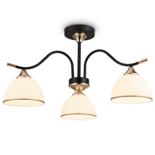 люстра потолочная AMBRELLA Traditional E27х3 60Вт черный/золото