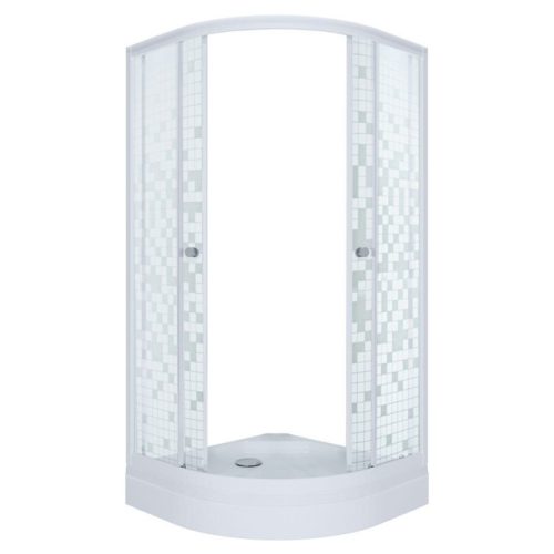 ширма душевая TRITON Стандарт 100х100х205см низкий поддон 1/4 круга