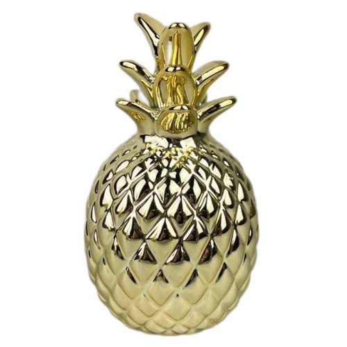 фигурка Ананас 7,3х7,3х12см керамика золотой