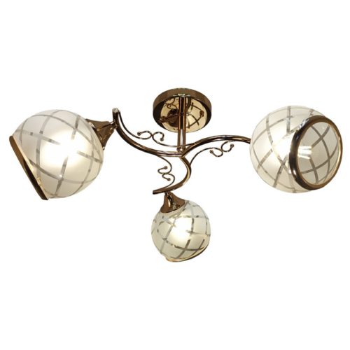 люстра потолочная Jupiter Lighting  Лия 3х60 Вт Е27 стекло металл