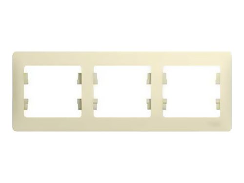 рамка 3 поста SYSTEME ELECTRIC Glossa бежевый горизонтальное