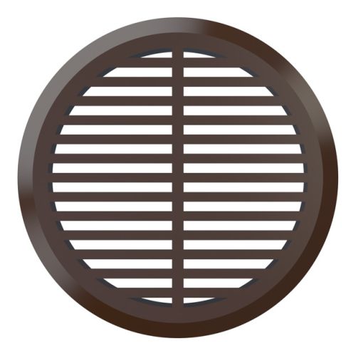 решетка вентиляционная ЭРА круглая d50мм с фланцем 4шт пластик коричневая