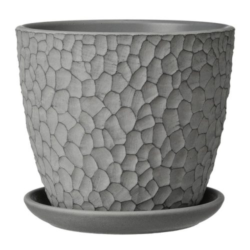 горшок бетонный с поддоном Манго 13л d30см h30см бутон