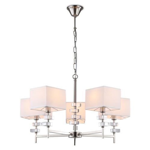 люстра подвесная AMBRELLA High Light E14х5 40Вт никель/белый