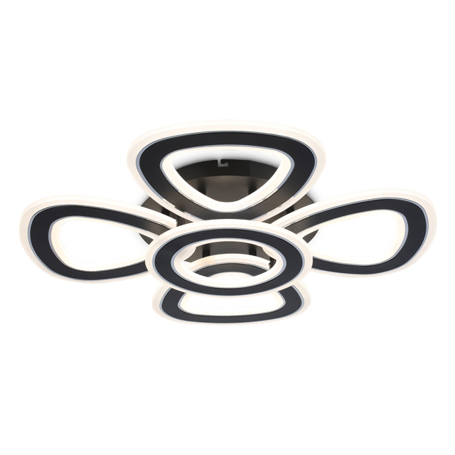 люстра потолочная AMBRELLA Acrylica LED 163Вт 6400К 10600Лм ПДУ черный/хром