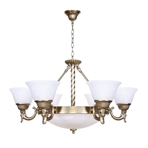 люстра подвесная БАЛТИЙСКИЙ СТИЛЬ Бронза 9xЕ27 60Вт металл