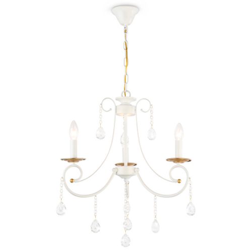 люстра подвесная AMBRELLA Traditional E14х3 40Вт белый/золото