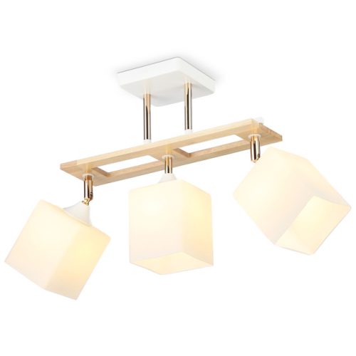 люстра потолочная AMBRELLA Traditional E27х3 40Вт белый/золото/белый матовый