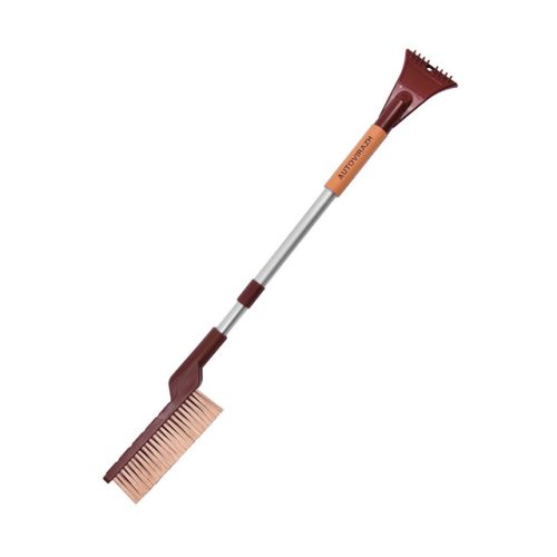 щетка для снега AUTOVIRAZH 87-117см со скребком телескопическая