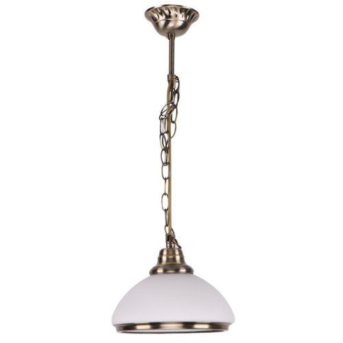 светильник подвесной DE FRAN Марианна Е27 1х60Вт стекло белый + цепь