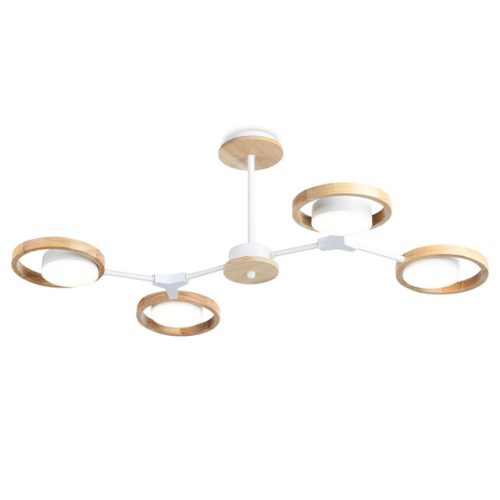 люстра потолочная AMBRELLA Comfort LED 28Вт 6400К 2100Лм белый/светлое дерево