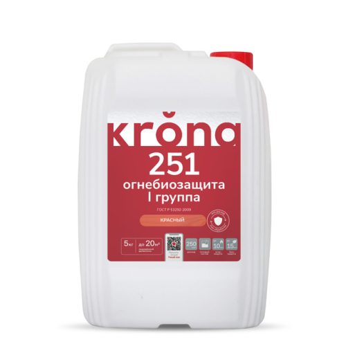 огнебиозащита KRONA 251 красная 5 кг, арт.66320094