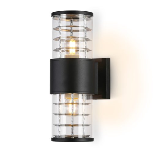 светильник уличный настенный AMBRELLA Garden E27x2 11Вт черный прозрачный