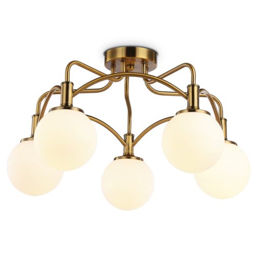 люстра потолочная AMBRELLA Traditional E27х5 40Вт золото/белый матовый