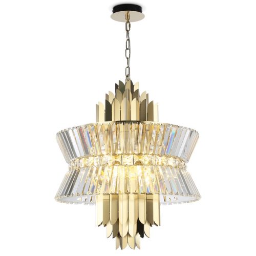 люстра подвесная AMBRELLA High Light E14х12 40Вт латунь/прозрачный